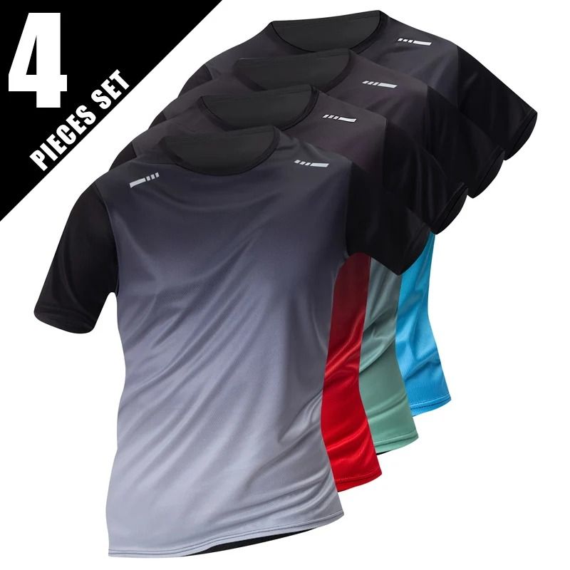 Quick Dry Gradient Sports T Shirt For Men l xl