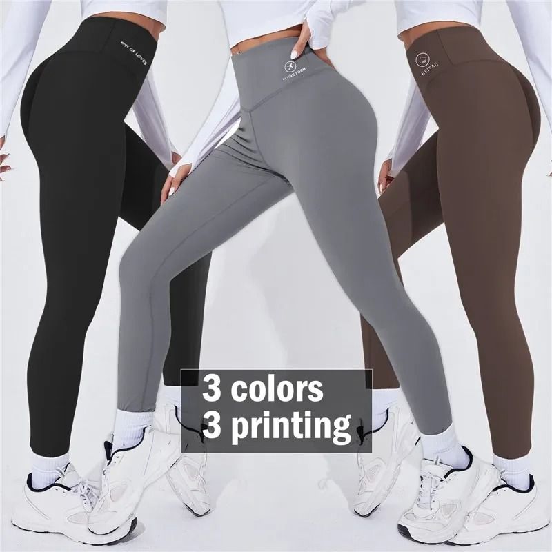 High Waist Thermal Yoga Leggings Push Up Butt Lifting Fitness Pants l black Panel
