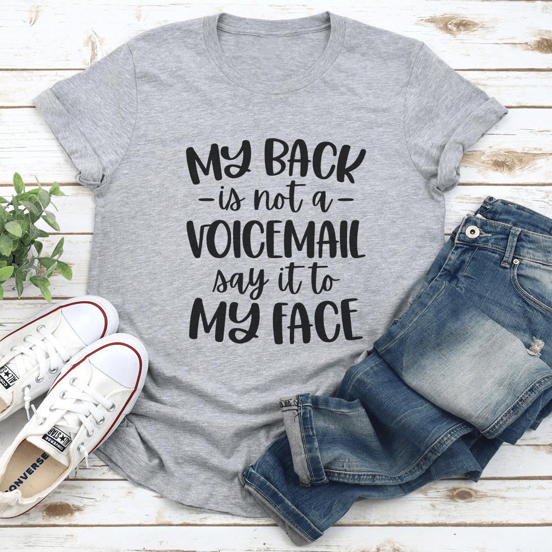 My Back Is Not A Voicemail Tee L Athletic Heather