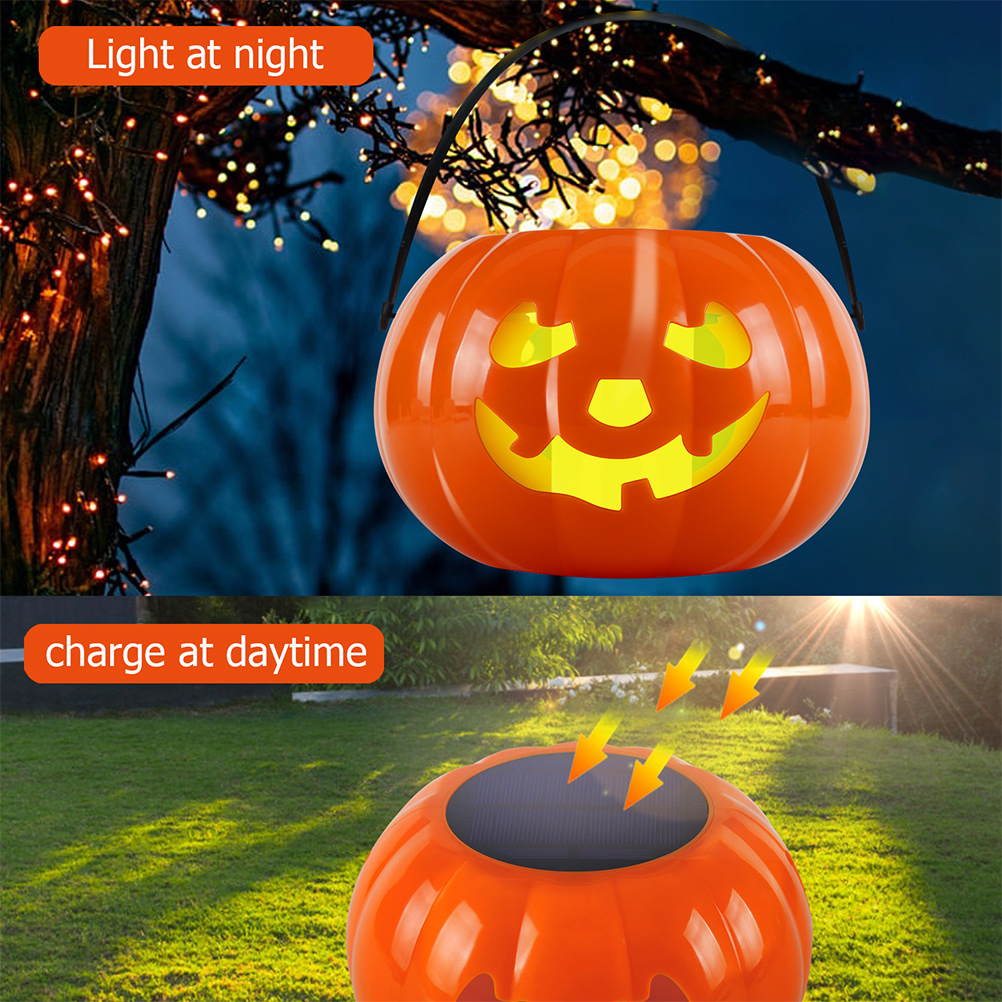 Halloween Solar Pumpkin Lantern Outdoor Garden, LED Lighting Yard Pathway Lights For Villa Park Decoration Halloween Solar Pumpkin Lantern Outdoor Garden, LED Lighting Yard Pathway Lights For Villa Park Decoration