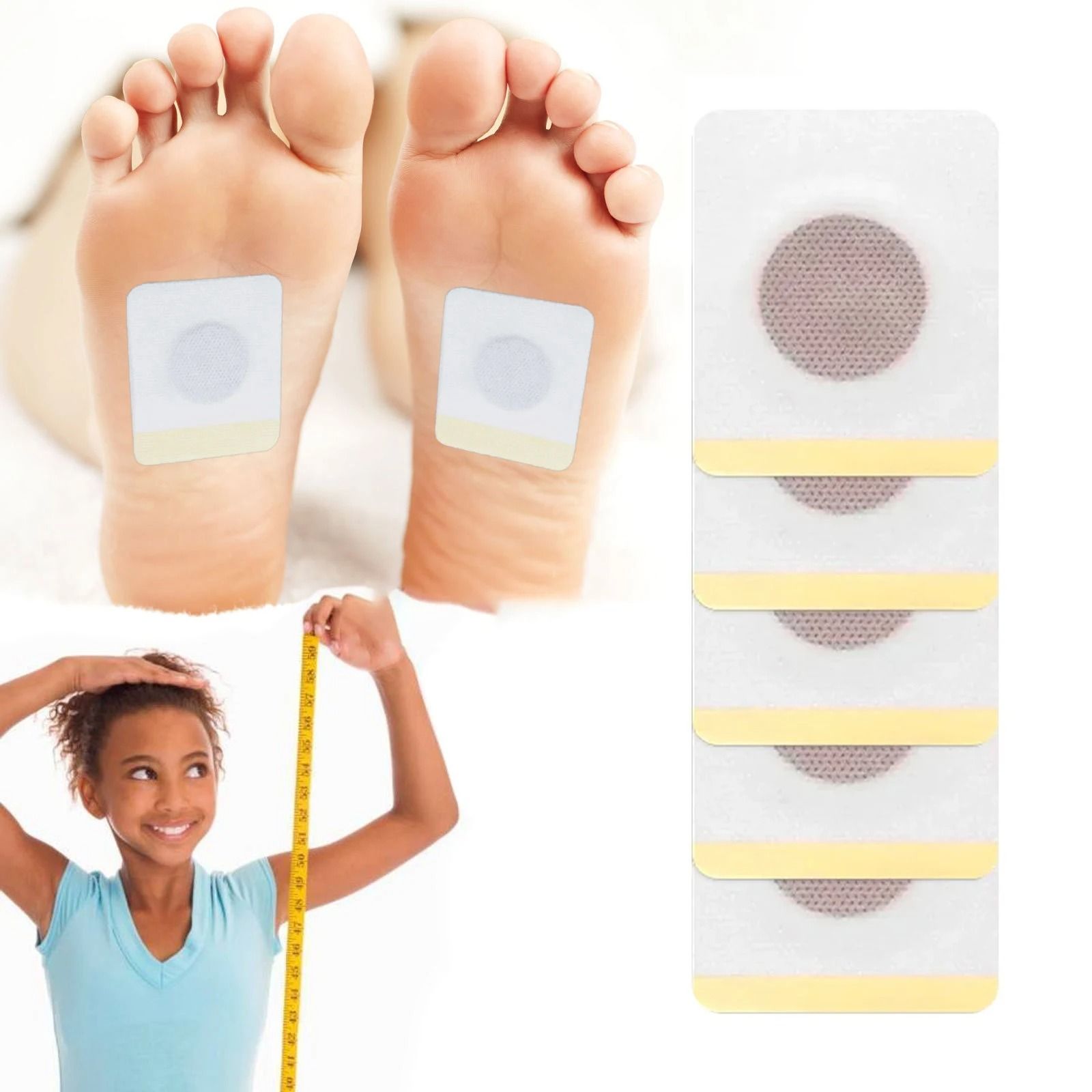 Height Increase Foot Patch Natural Herbal Bone Growth Foot Health Care 6 Pcs