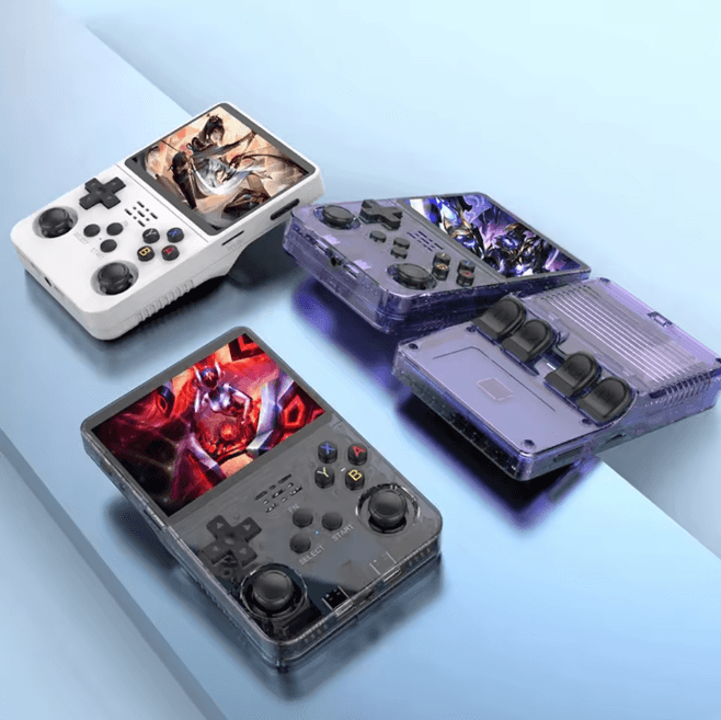 R36S Retro Handheld Game Console With 3.5 Inch IPS Screen And 64GB 15000 Games 64gb Gray