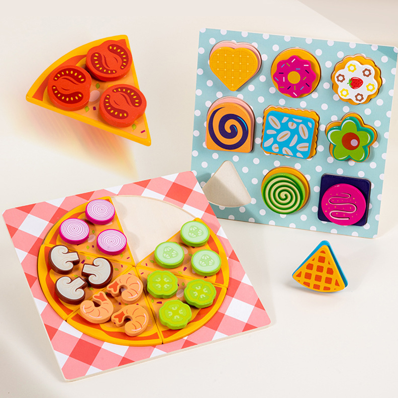 Children Simulation Food, Kitchen Toy Pizza Cookies, Pretend Play Jigsaw Puzzle, Learning Toys, Game Educational Gift c