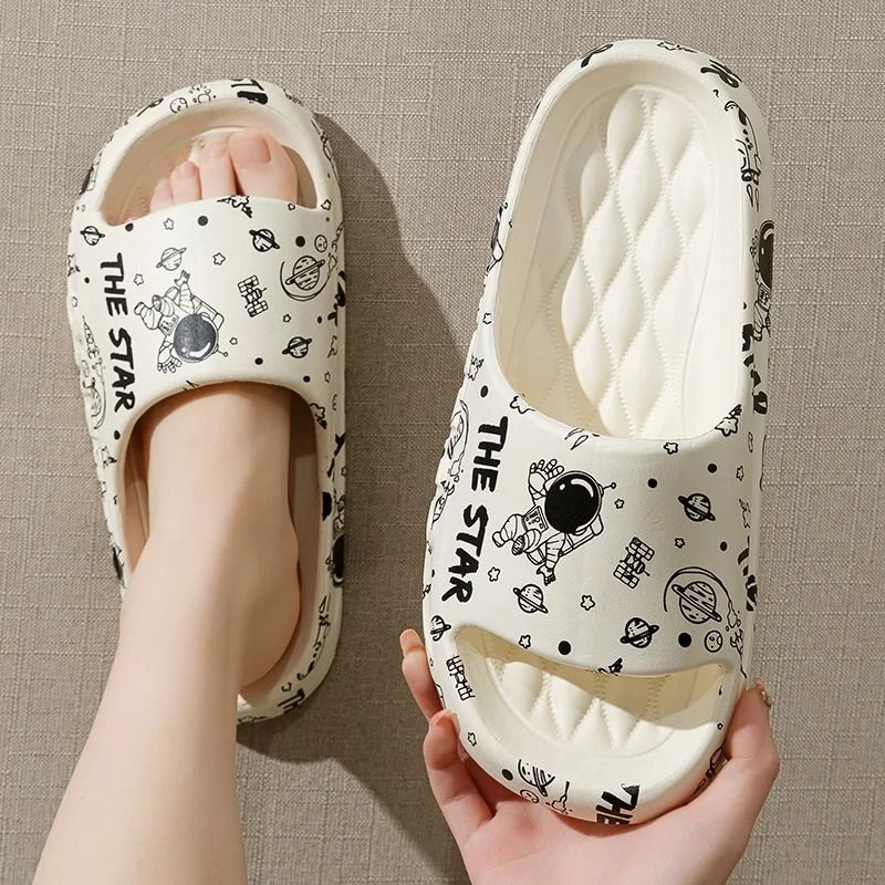 Women Summer Outdoor Indoor Non Slip Slippers Bathroom Shower Casual Household Slides us 8.5 white