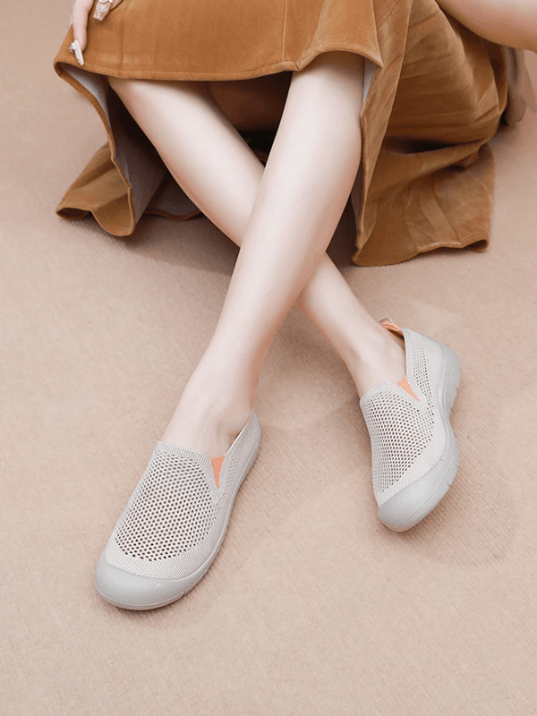 Womens Casual Loafers Lightweight Non Slip Flat Shoes us 7.5 off White