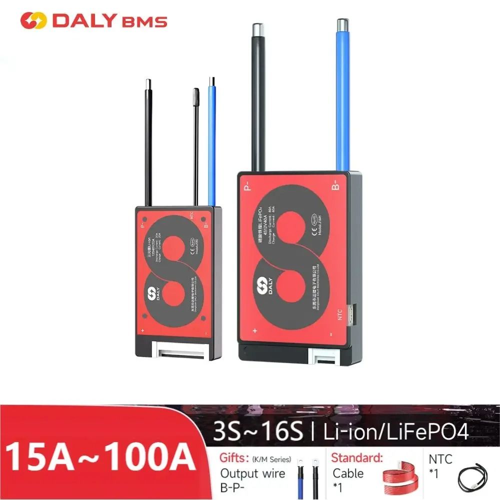 Daly BMS Lithium Battery Protection Board With Balance Function And Temperature Sensor li ion 4 S 12 V 100 A Ntc