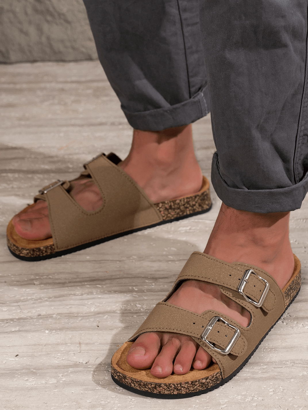 Mens Waterproof Slippers With Non Slip Sole For Indoor And Outdoor Comfort 8 white