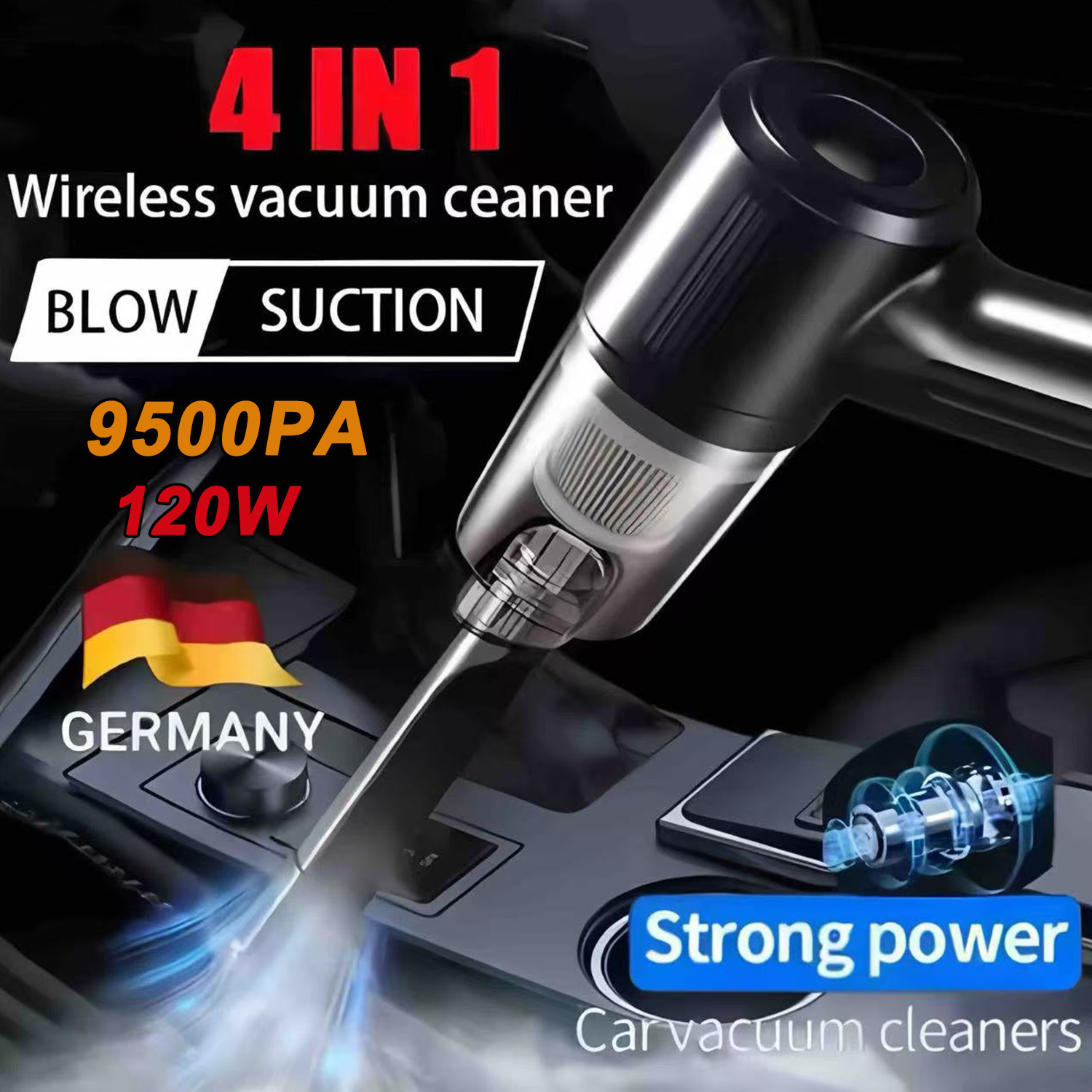 Combination Vacuum Cleaner USB Charging, Small Car Household Vacuum Cleaner Fully Automatic High Power Powerful Cleaning Combination Vacuum Cleaner USB Charging, Small Car Household Vacuum Cleaner Fully Automatic High Power Powerful Cleaning