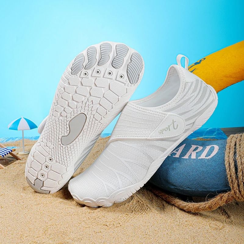 Unisex Lightweight Quick Dry Aqua Beach Shoes Thin Barefoot Water Socks us 11 white 2
