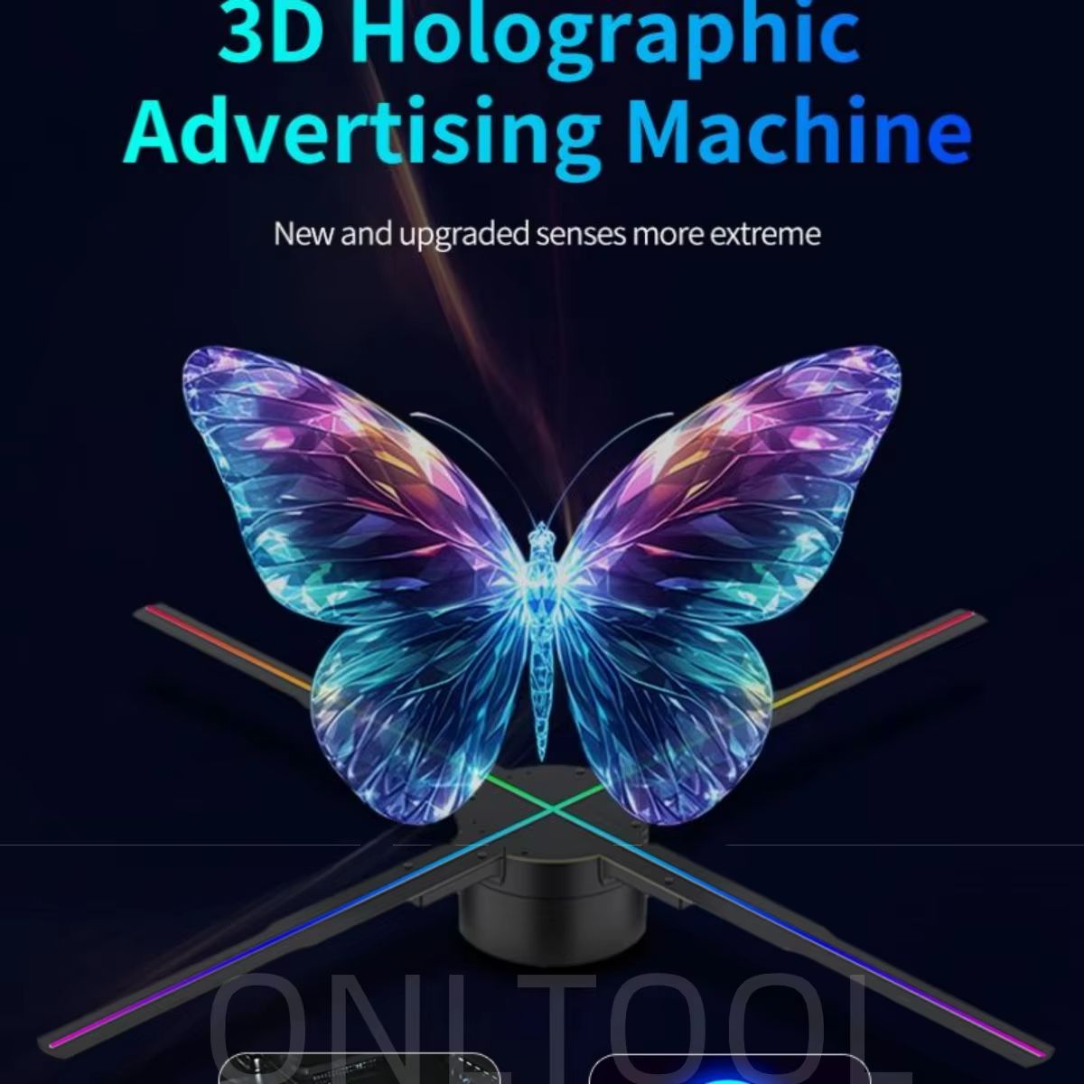 P65 HD 3D Hologram Fan Projector High Resolution Hologram Fan For Advertising And Events p65 au Plug