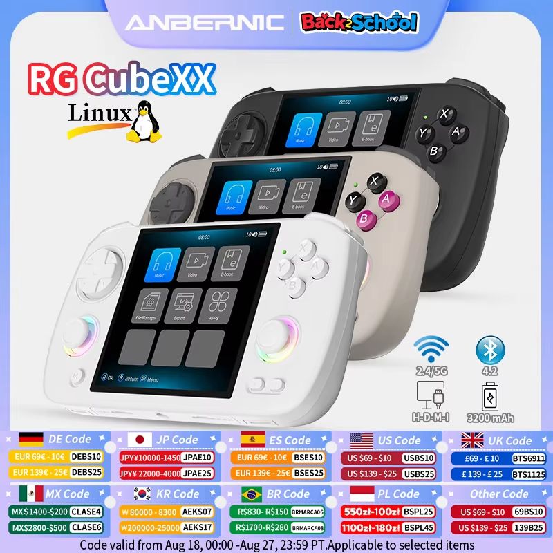 ANBERNIC RG Cubexx Retro Handheld Game Console 3.95