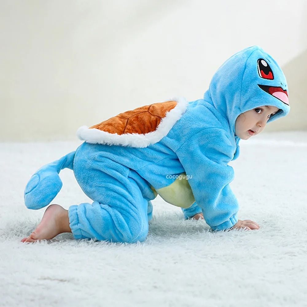 Pokemon Baby Romper Costume Onesie Kigurumi Pajama Outfit For Infants And Toddlers 03 Years 18m squirtle