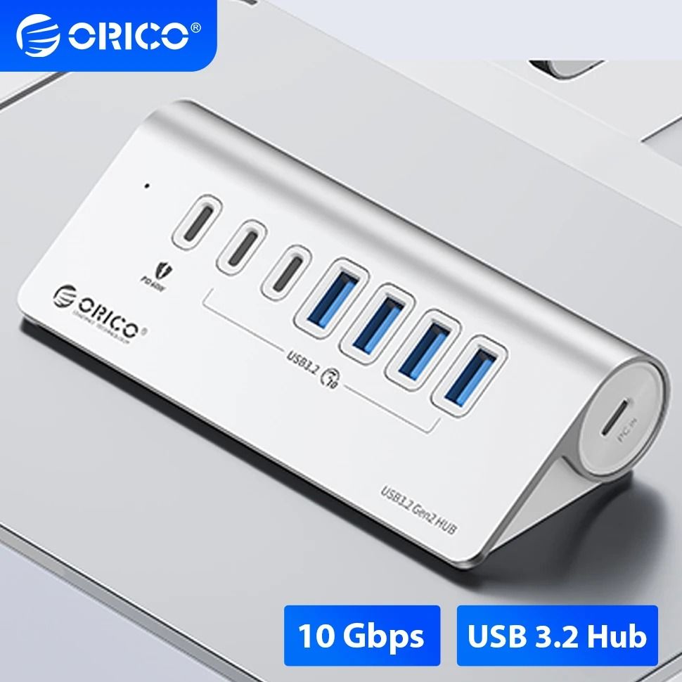 Orico Multi Port USB 3.2 Splitter Hub Docking Station With Card Reader e With Kr Plug