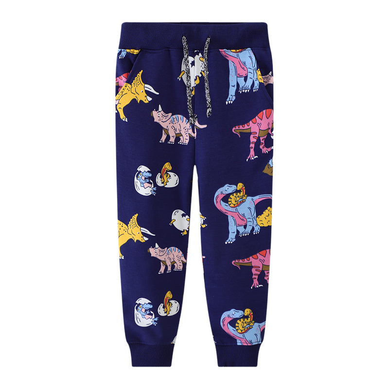 Childrens Sweatpants By Jumping Meters, Dinosaurs Print Boys Girls Pants, Autumn Spring Baby Trousers, Kids Full Pants 5 4t