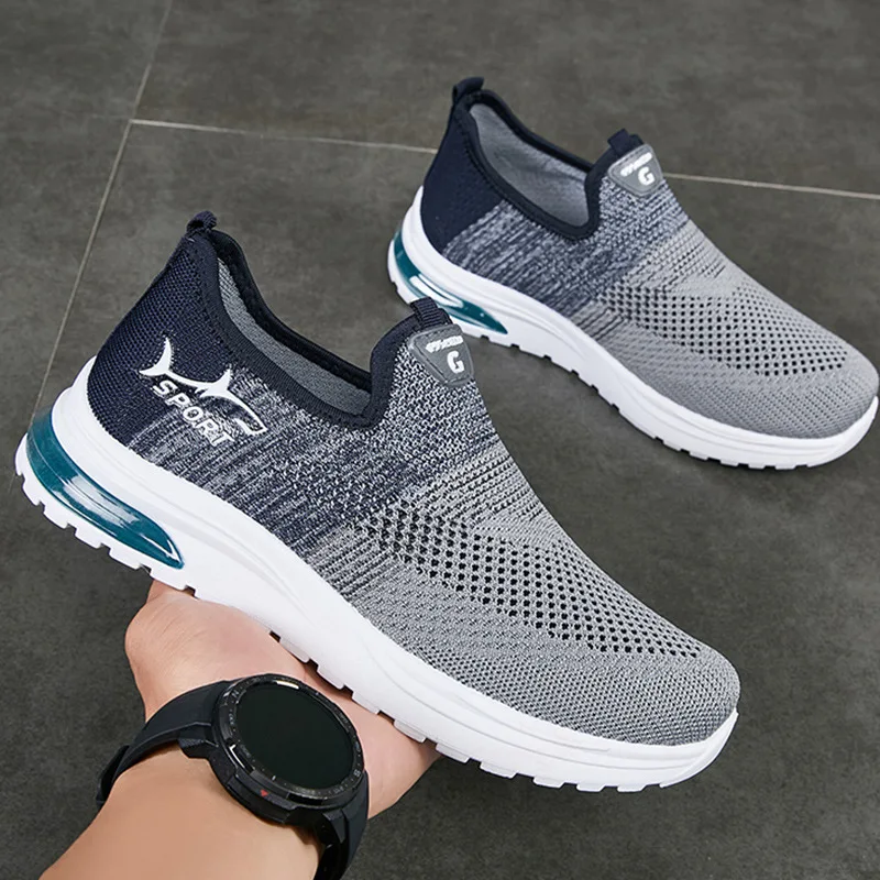 Mens Summer Shoes, Comfortable Lazy Shoes, Breathable Mesh Casual Sports Shoes Man, Cheap Shoes For Men, Clearance black 42