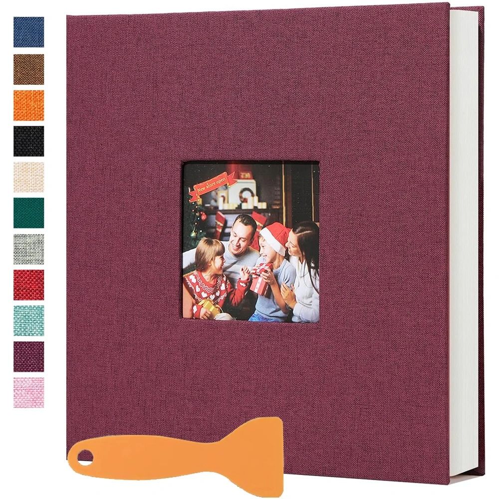 Large Self Adhesive Photo Album 40 Page Family Baby Wedding Anniversary Photo Storage Book purple