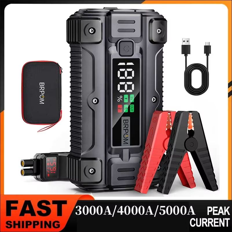 High Power Car Jump Starter 3000A 4000A 5000A Portable Battery Booster & Emergency Power Bank For 12V Gasoline And Die 3000a Starter
