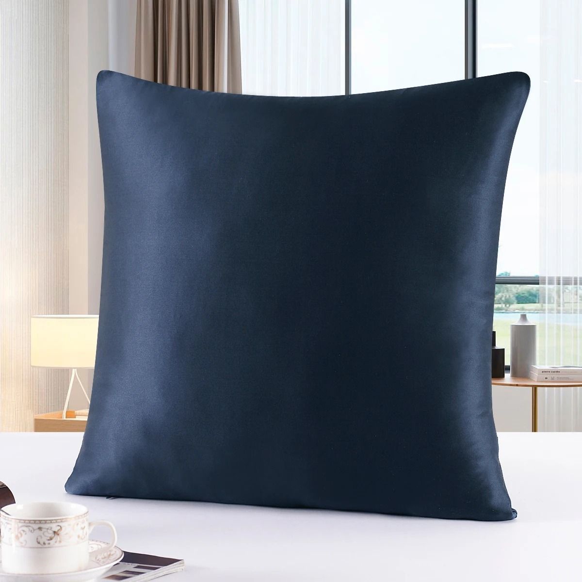 Pure Silk Pillowcase With Zipper Closure Soft Luxury Pillow Cover 51 X 66 Cm light Green