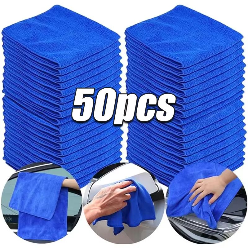 10Pcs Microfiber Towels Car Wash, Polishing & Household Cleaning Cloths 5pcs