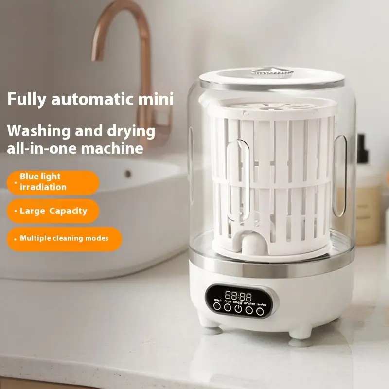 Portable Mini Washing Machine, USB Charging, Automatic Wash And Dehydrate, No Plug In, No Assembly Needed green