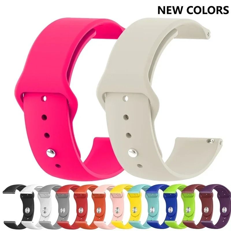 20mm 22mm Silicone Watch Strap For Amazfit GTS GTR Mini Series 22mm Watch Band purple