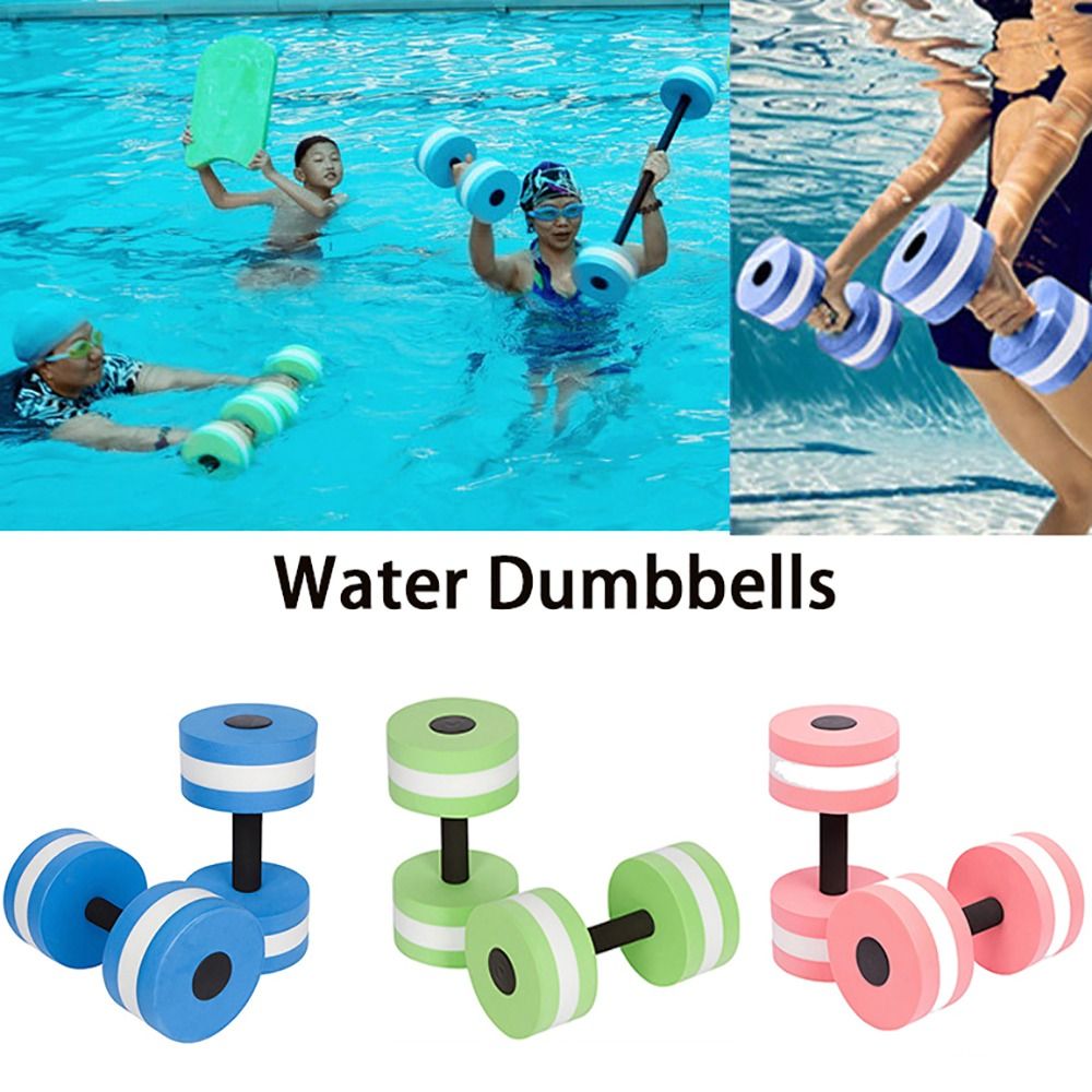 Water Sports Aerobic Fitness Equipment, Multicolor EVA Water Dumbbell, Pool Floating Dumbbell Aquatic Exercise purple white