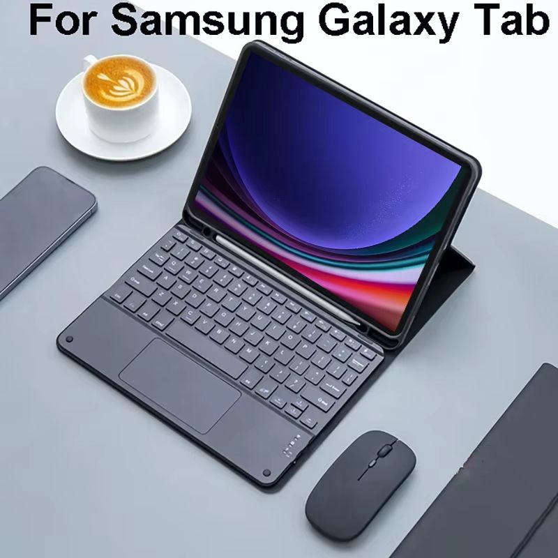 Magic Keyboard Case For Samsung Galaxy Tablets Compatible With Tab A9 Plus, S8, S9, S7, A8, S6 Lite black C tab S8ultra 14.6inch