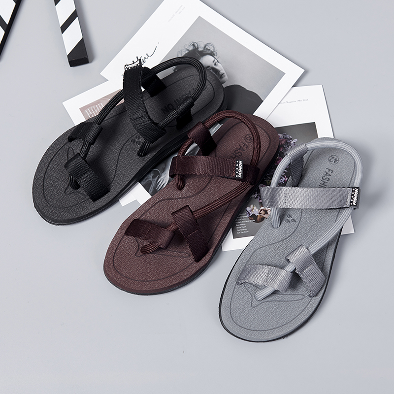 Summer New Mens Sandals, Roman Gladiator Shoes, Outdoor Beach Flip Flops, Leisure Driving Slippers, Casual Sandals black 41