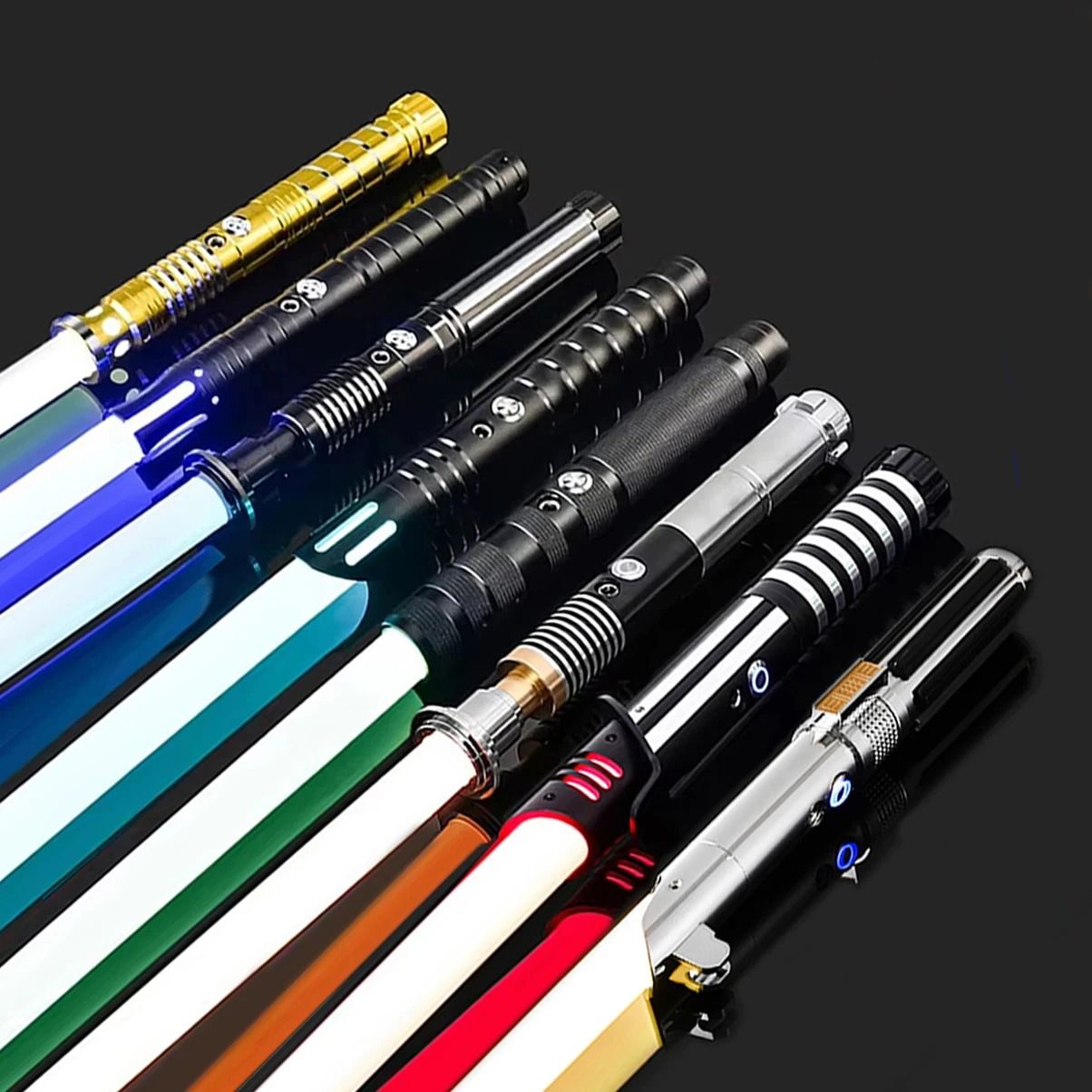 RGB Color Changing Metal Lightsaber With Flash Sound Effects And Smooth Swing darksaber