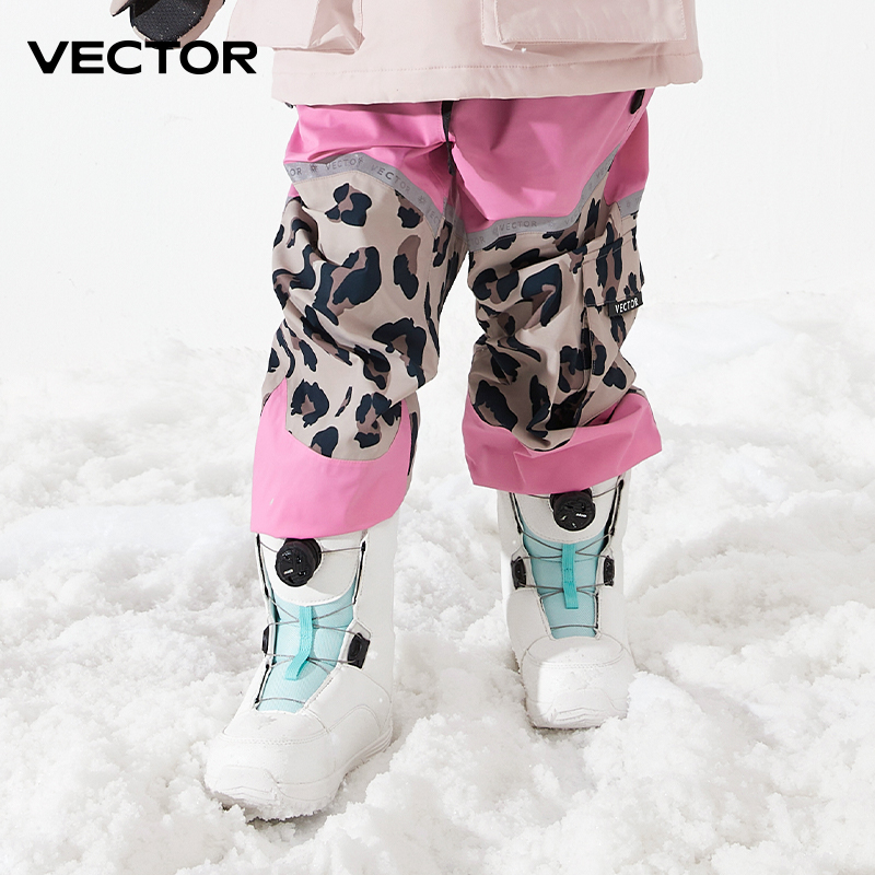 VECTOR Children Winter Ski Pants, Outdoor Warm Waterproof Snow Trousers, Windproof Snowboarding Pants For Girls pants 4 140
