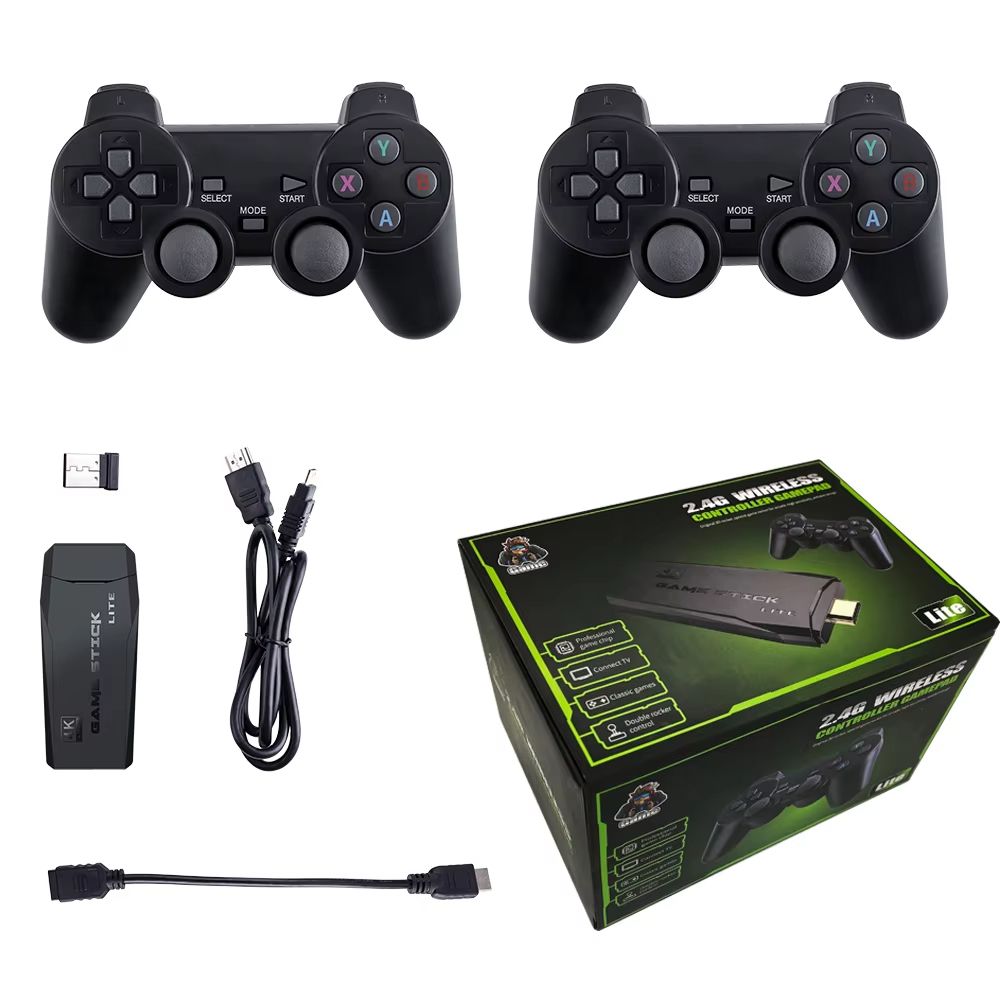 Retro Video Game Console 64GB With 20,000 Built in Games And Wireless Controllers 20000 Games 4pads