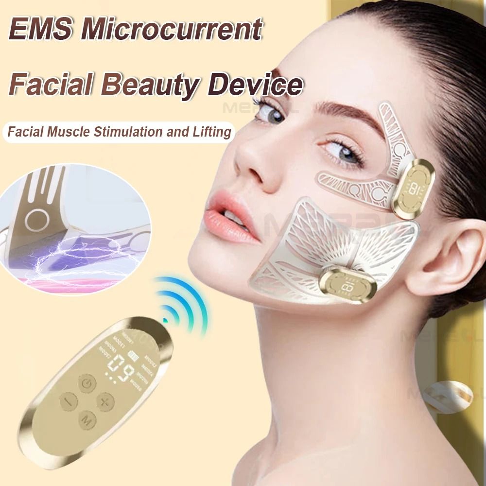 EMS Facial Eye Massager Dual Head Electric Skin Tightener no Remote Eye Massager