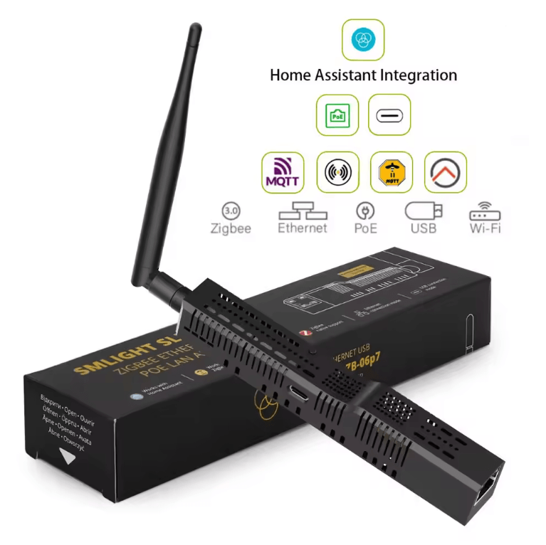 SMLIGHT Zigbee30 Gateway Coordinator With PoE Ethernet USB And WiFi For HomeAssistant And Zigbee2MQTT slzb 06mg26