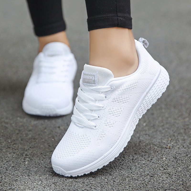 Soft Fashion Women Sneakers, Vulcanize Sneakers Shoes Woman, Lightweight Mesh Summer Sneakers, Casual Comfortable Women gray 43