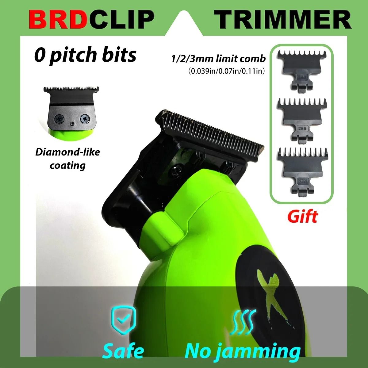 BRDCLIP X Series Professional Hair Clipper Trimmer And Shaver Set au ct 808 No Box