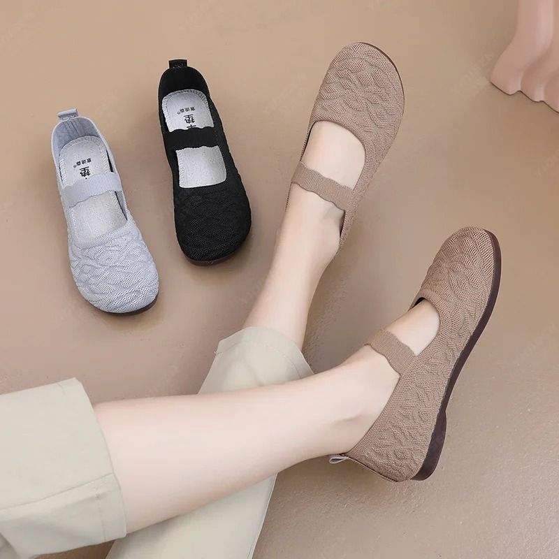 Comfortable Summer Slip On Shoes For Women grey 7.5