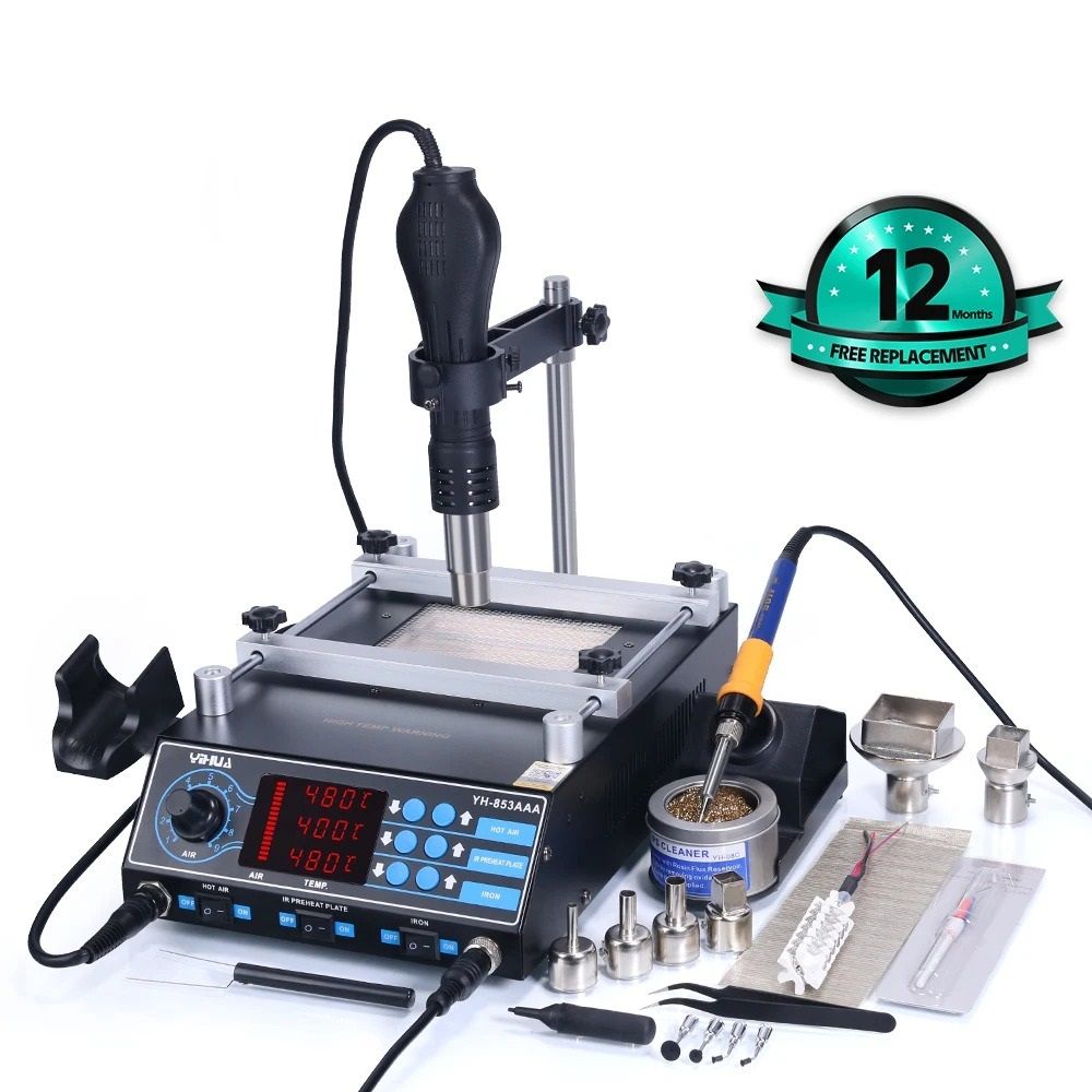 1200 W Preheating Rework Station With Hot Air And Soldering Iron 240v Au