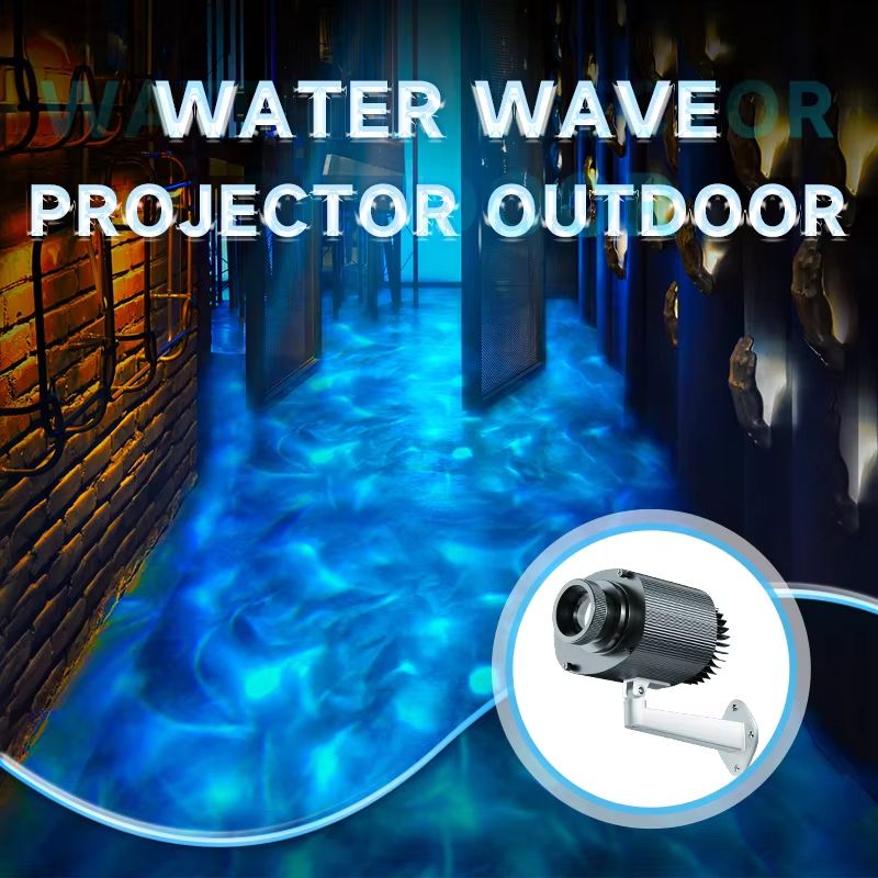 OceanWave Outdoor Waterproof Projector Dynamic Water Wave Effect Light With Gobo Slide Projection orange Color 160w Waterproof