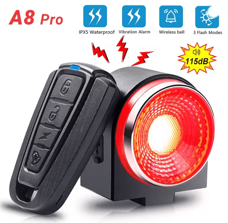 GuardianRide Pro Bicycle Rear Light With Alarm And Wireless Control GuardianRide Pro Bicycle Rear Light With Alarm And Wireless Control