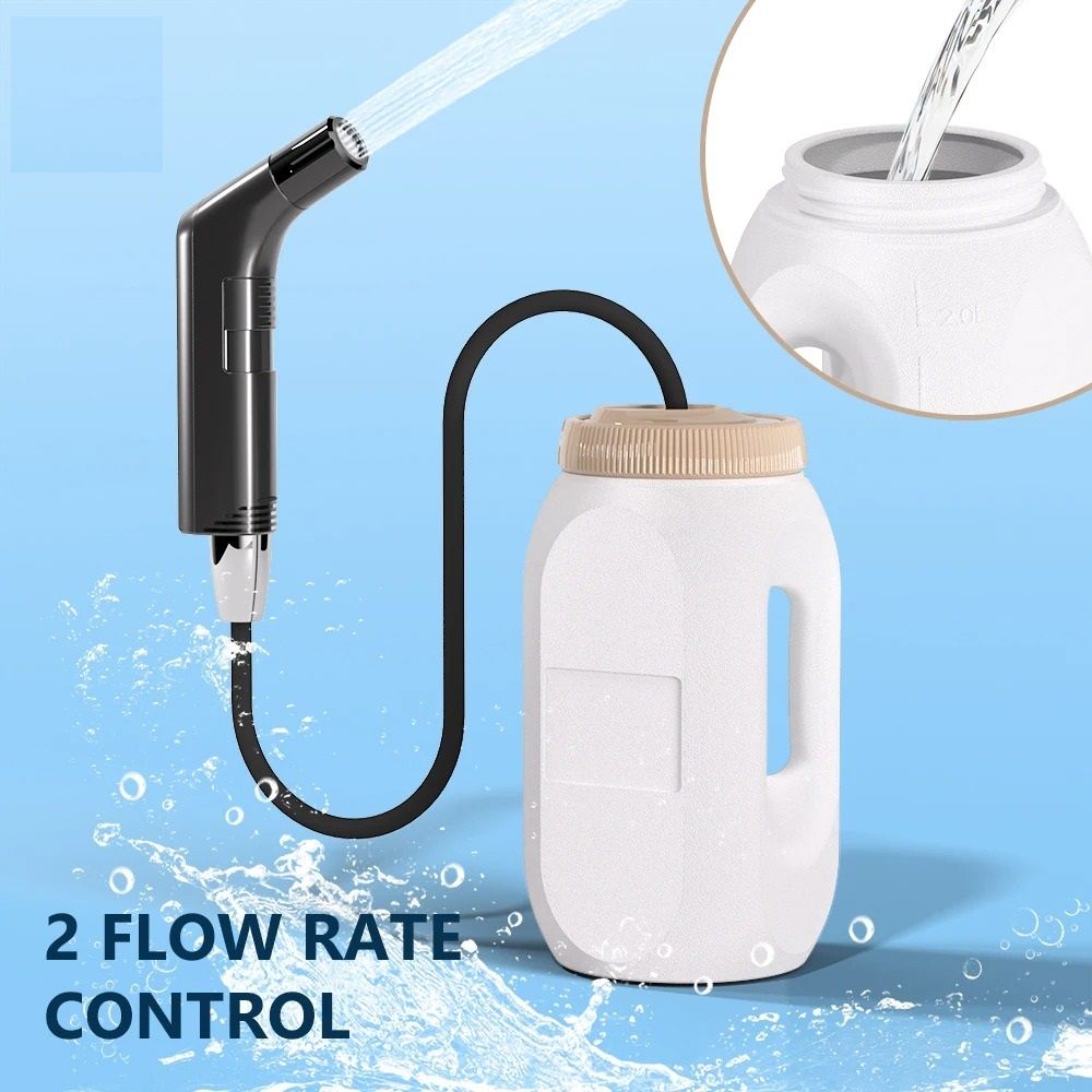 Portable Cordless Bidet Sprayer For Personal Hygiene And Outdoor Cleaning black