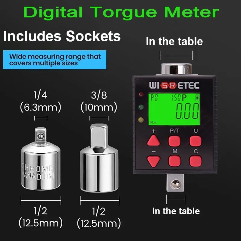 High Precision Digital Torque Meter And Ratchet Wrench Adapter ratchet Wrenches