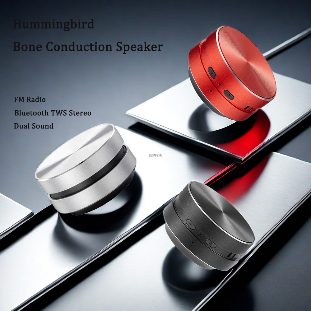 Bluetooth Compatible TWS Wireless Stereo Hot Bone Conduction Speaker, FM Radio Hummingbird Speaker red