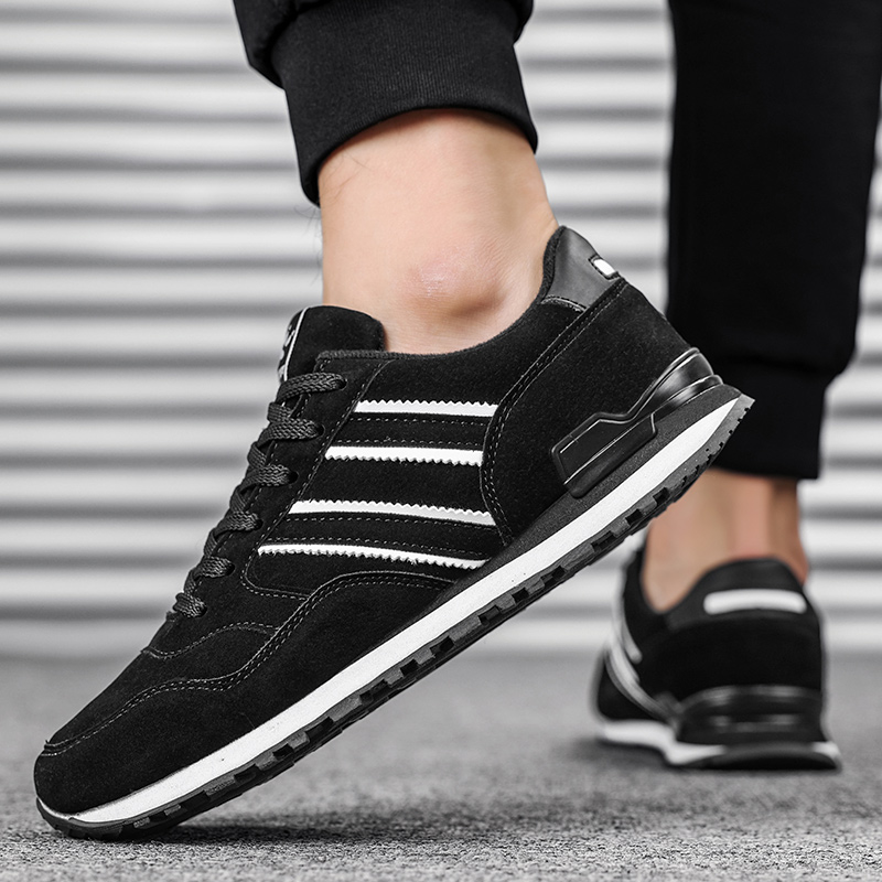 Mens Artificial Leather Casual Shoes, Breathable Lace Up Spring Flats & Light Outdoor Sneakers For Everyday Comfort blue 41