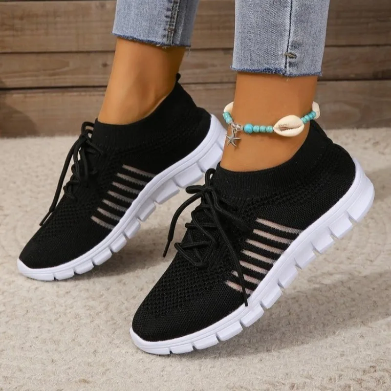 Lightweight Summer Mesh Casual Shoes, Breathable Lace Up Slip On Sports Sneakers For Womens Everyday Walking & Fashion khaki 42
