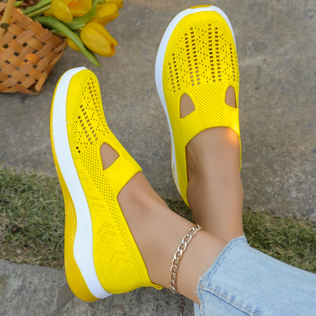 Womens Casual Shoes, Womens Shoes, Solid Color Breathable Sports Shoes, Lightweight Soft Soled Walking Shoes, Low Top grey 43