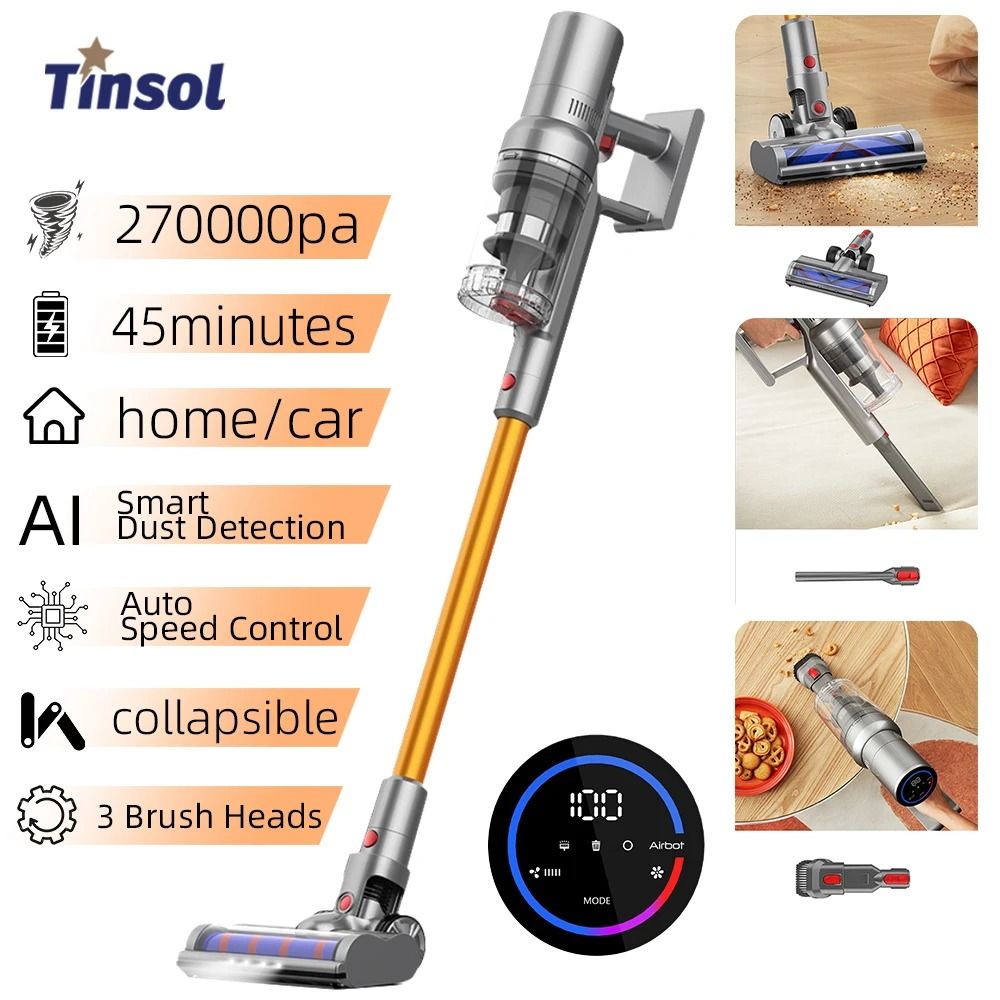 Cordless Handheld Vacuum Cleaner 27000Pa With Smart Dust Sensor And LED Touch Screen Cordless Handheld Vacuum Cleaner 27000Pa With Smart Dust Sensor And LED Touch Screen