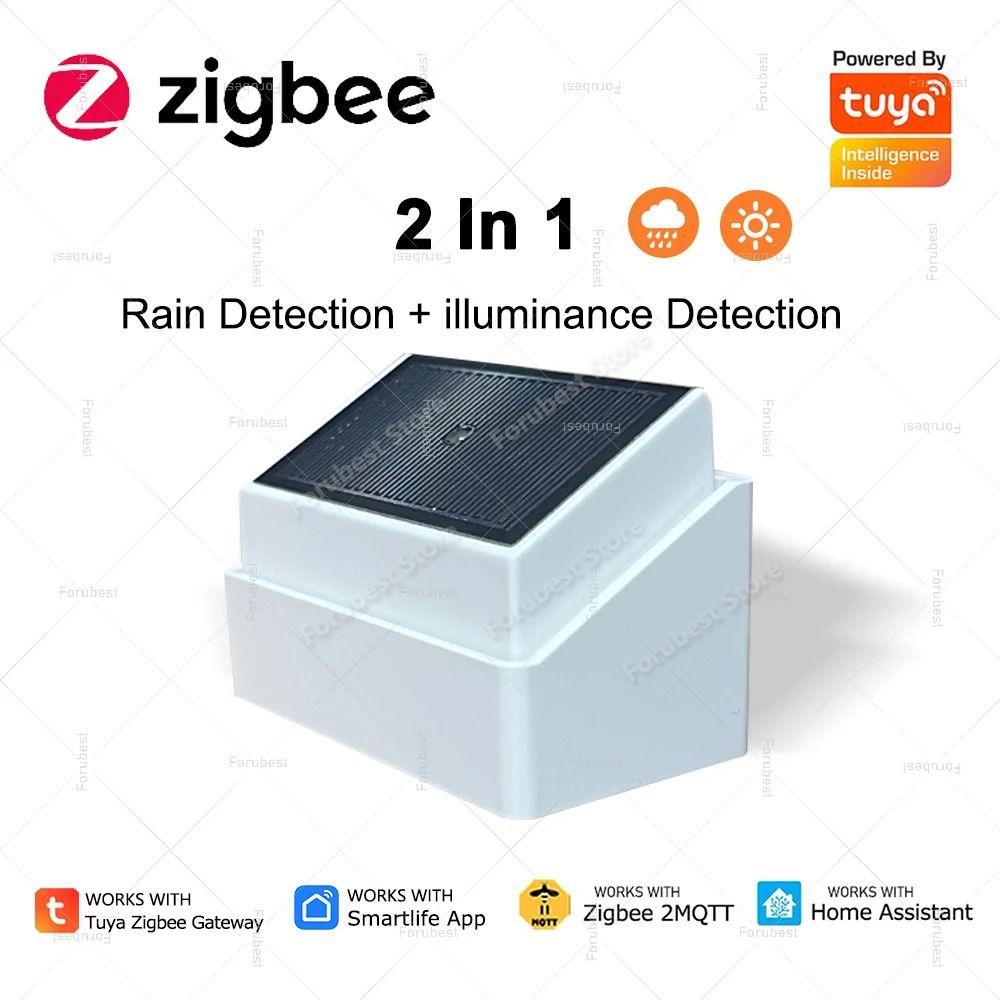 2 In 1 Zigbee Rain Detector With Brightness Sensor For Smart Home Automation 2 In 1 Zigbee Rain Detector With Brightness Sensor For Smart Home Automation