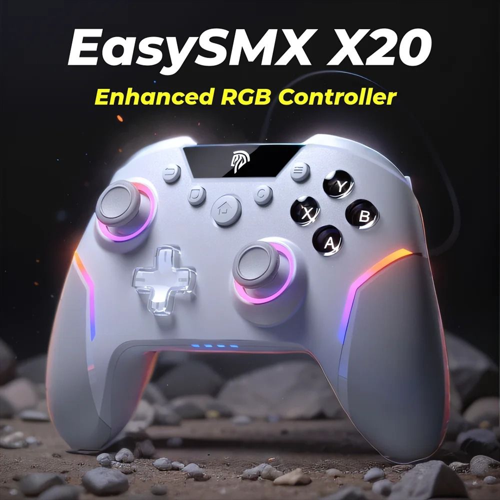 Wireless Game Controller With RGB Effects And Hall Sensor Joysticks wireless Controller