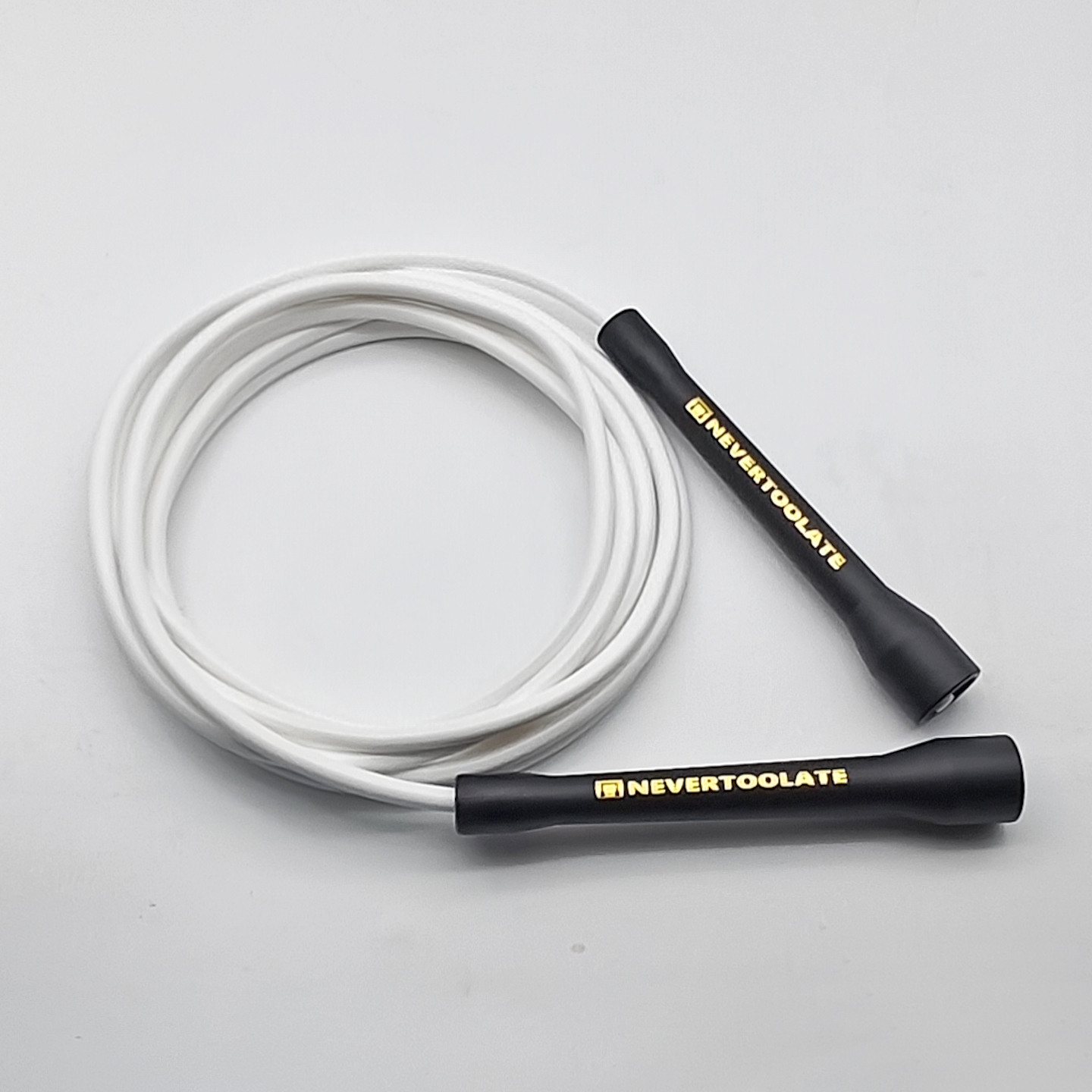 Boxing Rope Nylon Core PVC Fitness Skip Jump Rope For Double Unders, Smooth Workout Backup Rope With Overgrip white