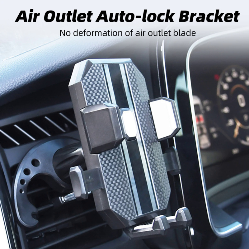 Black White Car Phone Holder, Universal Air Outlet Mount, Compatibility Holder For Smartphones Black White Car Phone Holder, Universal Air Outlet Mount, Compatibility Holder For Smartphones